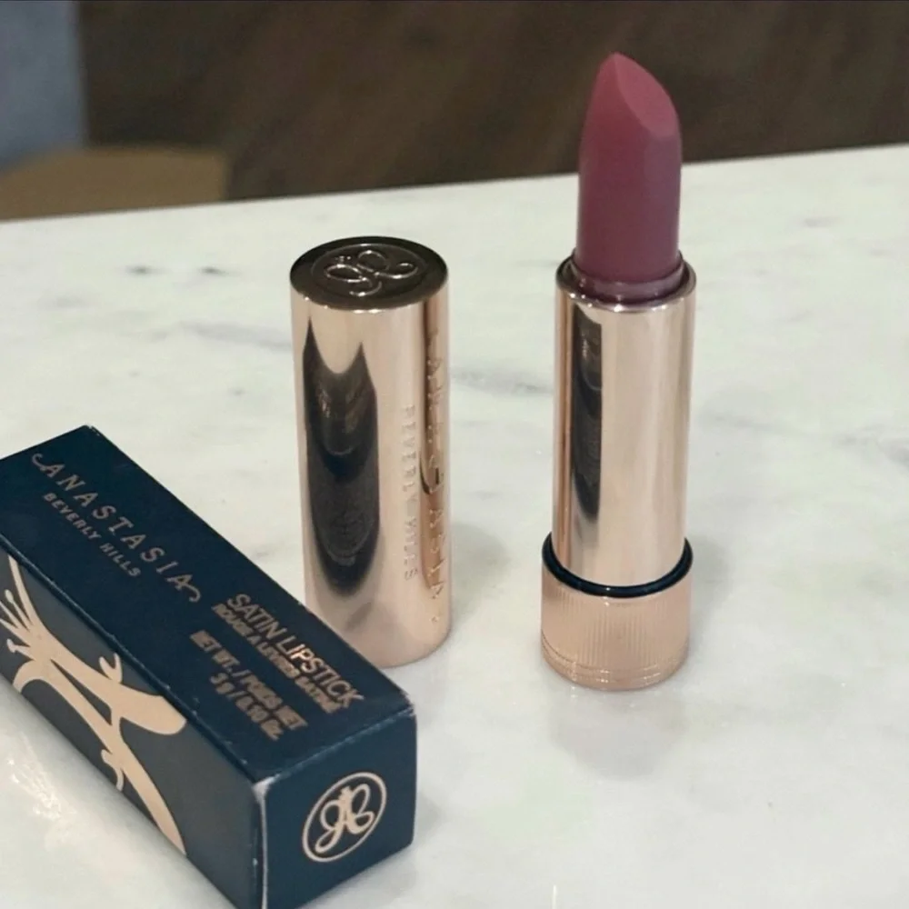 NIB ANASTASIA BEVERLY HILLS Matte & Satin Velvet Lipstick-Pink (Dusty Rose)